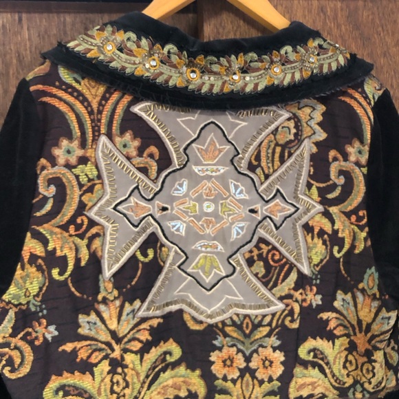 Basil & Maude Embroidered Velvety “Stevie Nicks” Jacket - Picture 15 of 16